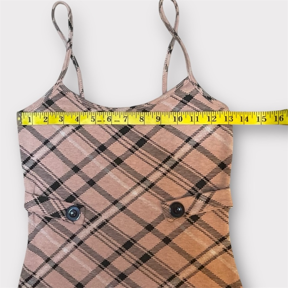 Rue 21 XS Pink Plaid Bodycon Mini Dress Y2K Preppy Aesthetic - Picture 11 of 11